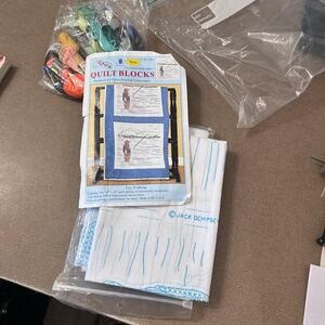 Jack Dempsey Needle art Quilt Blocks Fly Fishing Kit